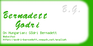 bernadett godri business card