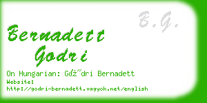 bernadett godri business card